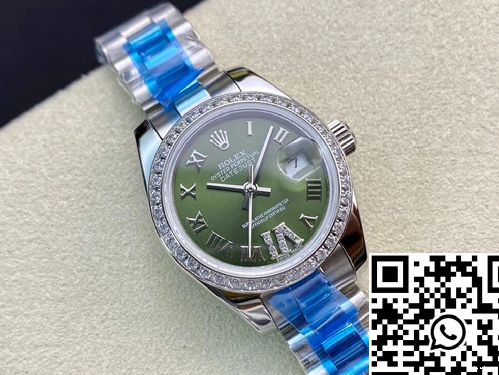 Dial BP Green 28MM Datejust Rolex Factory Diamond-set 0215